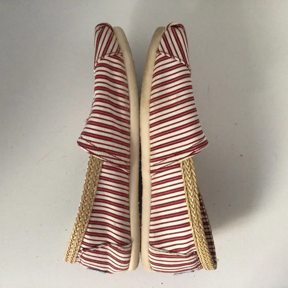 Toms Americana Red Stripe Classics Flats Sz 7W